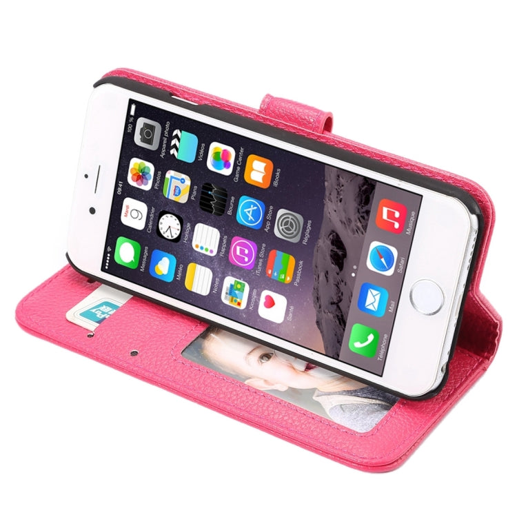 Litchi Texture Horizontal Flip Leather Case with Card Slots & Holder & Wallet & Photo Frame & Lanyard for iPhone 6 & 6s