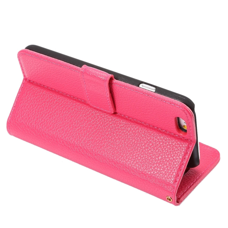 Litchi Texture Horizontal Flip Leather Case with Card Slots & Holder & Wallet & Photo Frame & Lanyard for iPhone 6 & 6s