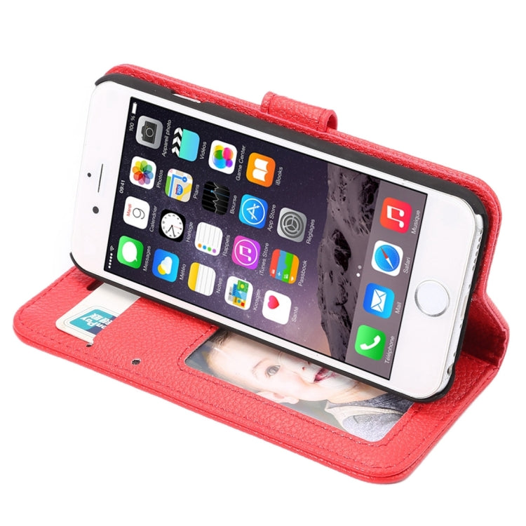 Litchi Texture Horizontal Flip Leather Case with Card Slots & Holder & Wallet & Photo Frame & Lanyard for iPhone 6 & 6s