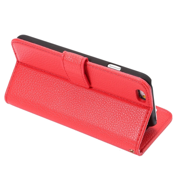 Litchi Texture Horizontal Flip Leather Case with Card Slots & Holder & Wallet & Photo Frame & Lanyard for iPhone 6 & 6s