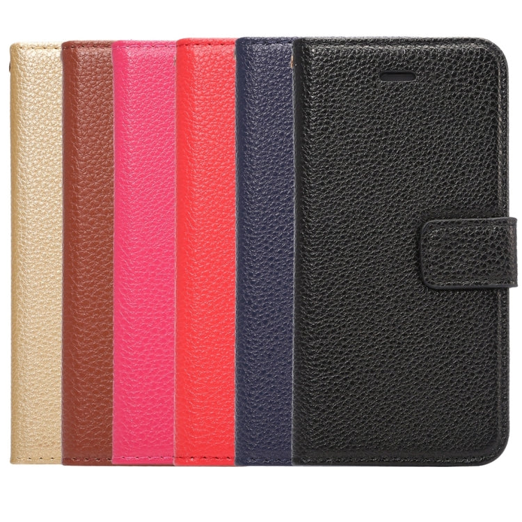 Litchi Texture Horizontal Flip Leather Case with Card Slots & Holder & Wallet & Photo Frame & Lanyard for iPhone 6 & 6s