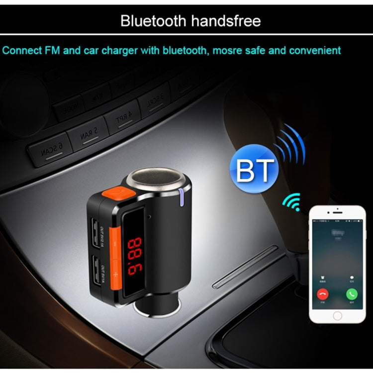 BC09 Bluetooth Handsfree Car Kit FM Transmitter, 5V 3.1A Car Charger, For iPhone, Galaxy, Sony, Lenovo, HTC, Huawei, and other Smartphones