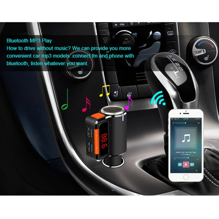 BC09 Bluetooth Handsfree Car Kit FM Transmitter, 5V 3.1A Car Charger, For iPhone, Galaxy, Sony, Lenovo, HTC, Huawei, and other Smartphones