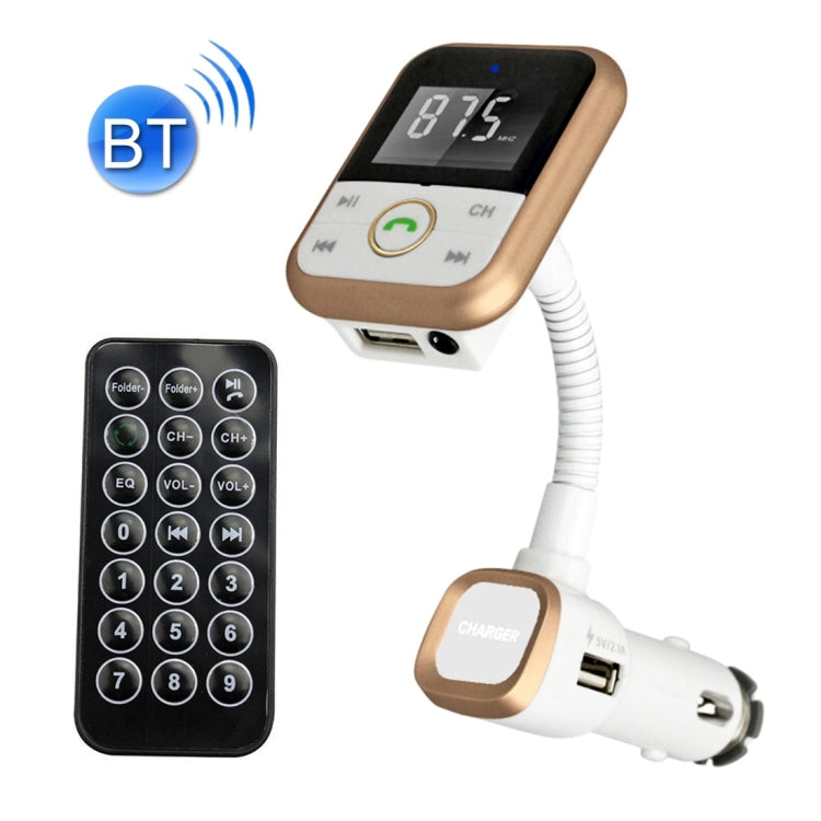 BT67 Bluetooth Car Kit MP3 Player FM Transmitter with Remote Control, 5V 2.1A USB Car Charger for iPhone 6 / iPad / Galaxy S6 / Mobile Phone