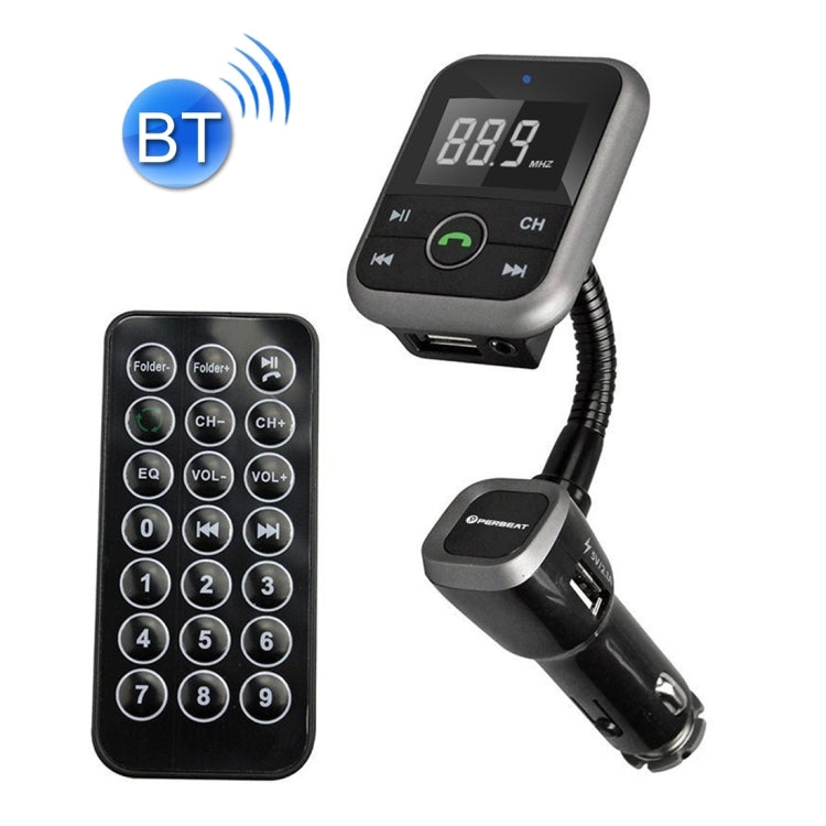 BT67 Bluetooth Car Kit MP3 Player FM Transmitter with Remote Control, 5V 2.1A USB Car Charger for iPhone 6 / iPad / Galaxy S6 / Mobile Phone