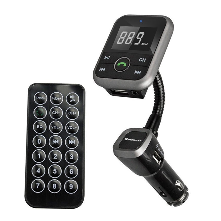 BT67 Bluetooth Car Kit MP3 Player FM Transmitter with Remote Control, 5V 2.1A USB Car Charger for iPhone 6 / iPad / Galaxy S6 / Mobile Phone