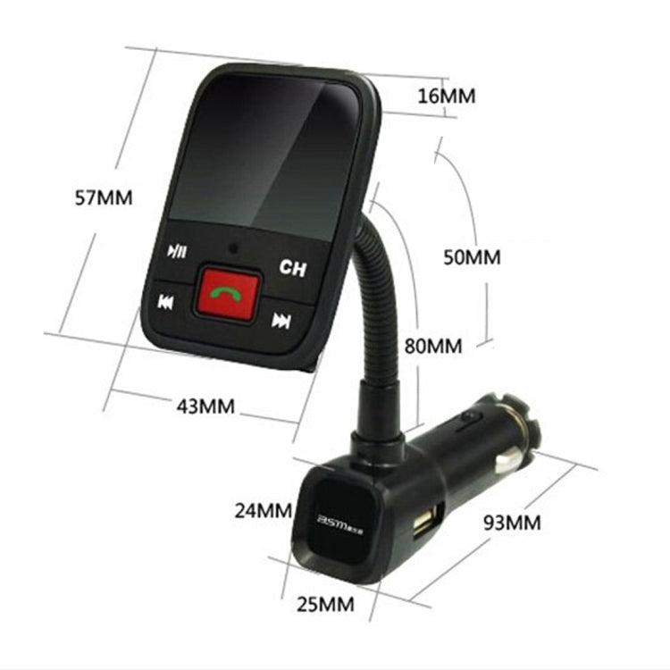 BT67 Bluetooth Car Kit MP3 Player FM Transmitter with Remote Control, 5V 2.1A USB Car Charger for iPhone 6 / iPad / Galaxy S6 / Mobile Phone