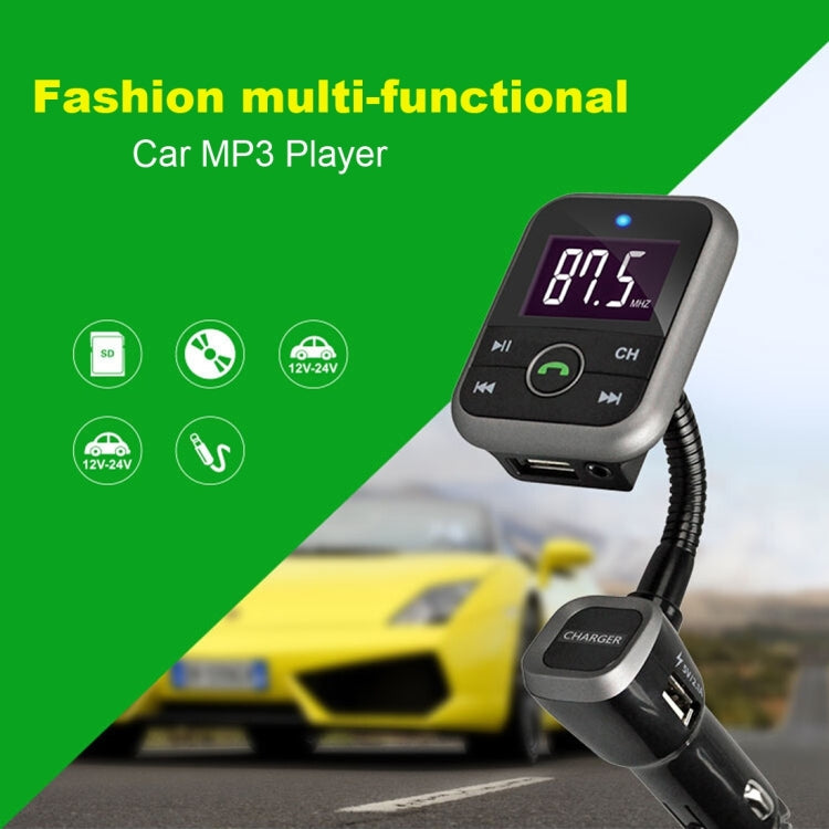 BT67 Bluetooth Car Kit MP3 Player FM Transmitter with Remote Control, 5V 2.1A USB Car Charger for iPhone 6 / iPad / Galaxy S6 / Mobile Phone