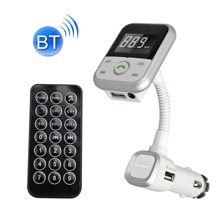 BT67 Bluetooth Car Kit MP3 Player FM Transmitter with Remote Control, 5V 2.1A USB Car Charger for iPhone 6 / iPad / Galaxy S6 / Mobile Phone
