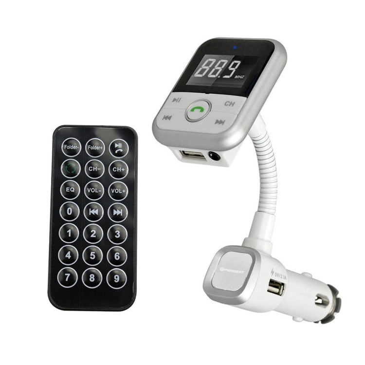 BT67 Bluetooth Car Kit MP3 Player FM Transmitter with Remote Control, 5V 2.1A USB Car Charger for iPhone 6 / iPad / Galaxy S6 / Mobile Phone