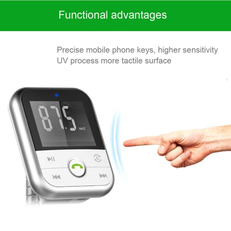 BT67 Bluetooth Car Kit MP3 Player FM Transmitter with Remote Control, 5V 2.1A USB Car Charger for iPhone 6 / iPad / Galaxy S6 / Mobile Phone