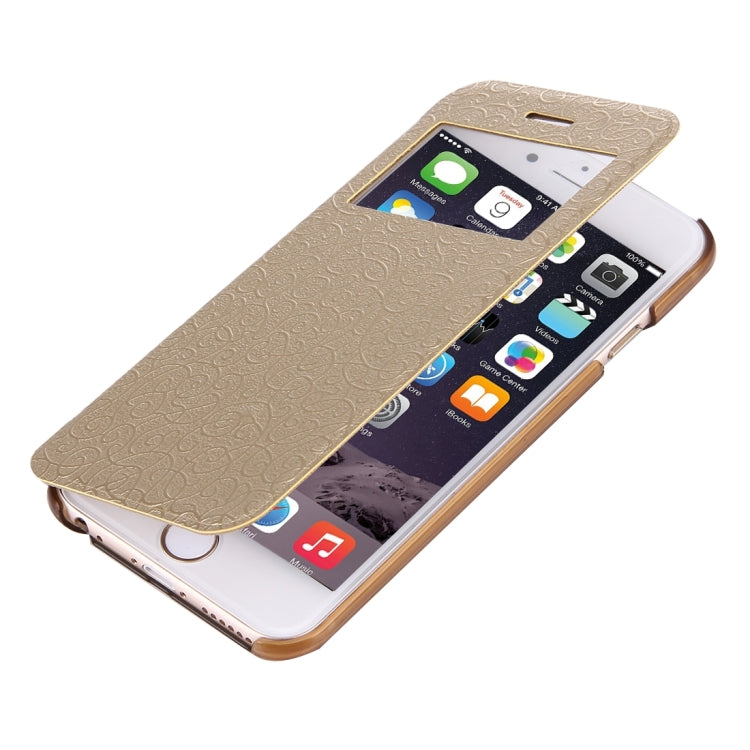 Flower of Palace Pattern Flip Leather Case with Card Slot & Caller ID Display for iPhone 6 & 6