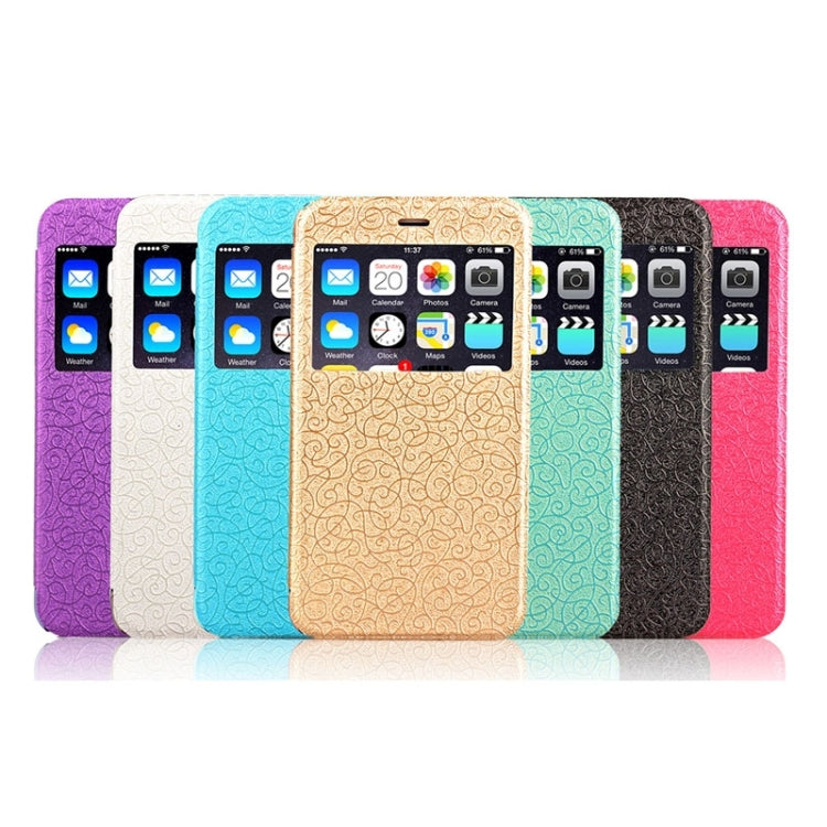 Flower of Palace Pattern Flip Leather Case with Card Slot & Caller ID Display for iPhone 6 & 6