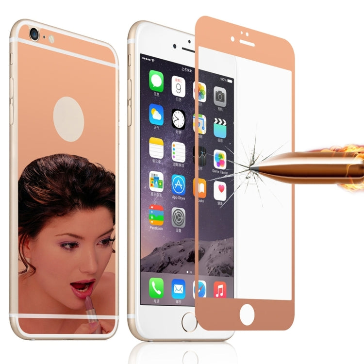 0.3mm Ultra-thin Plating Full Screen Front + Back Color Mirror Tempered Glass Screen Protector for iPhone 6 & 6s