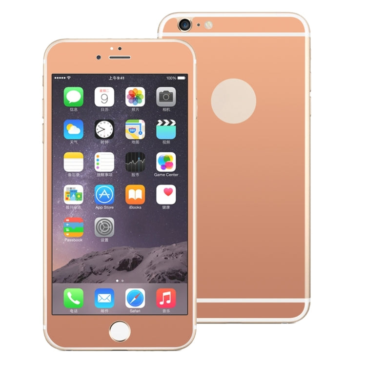 0.3mm Ultra-thin Plating Full Screen Front + Back Color Mirror Tempered Glass Screen Protector for iPhone 6 & 6s