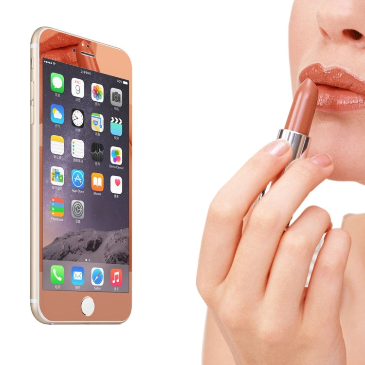 0.3mm Ultra-thin Plating Full Screen Front + Back Color Mirror Tempered Glass Screen Protector for iPhone 6 & 6s