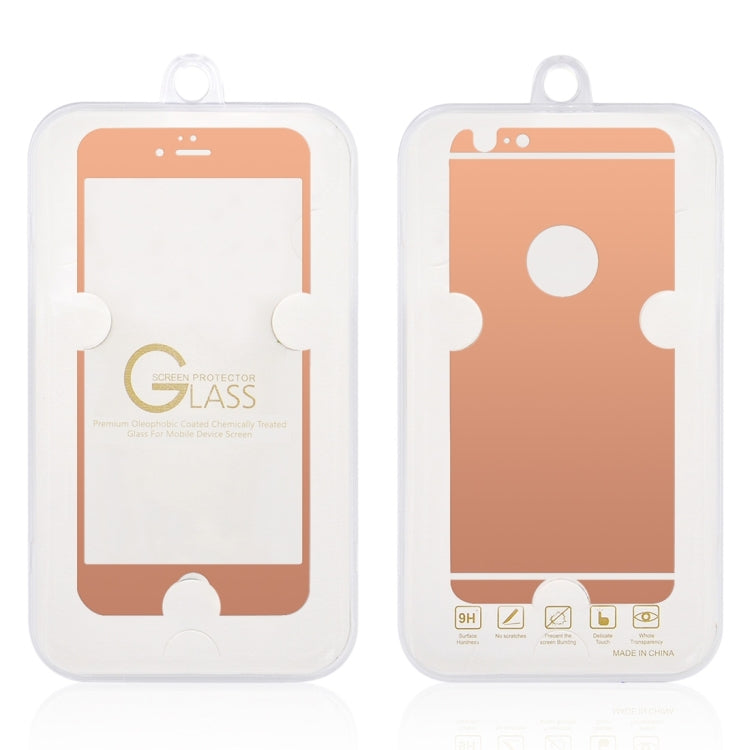 0.3mm Ultra-thin Plating Full Screen Front + Back Color Mirror Tempered Glass Screen Protector for iPhone 6 & 6s