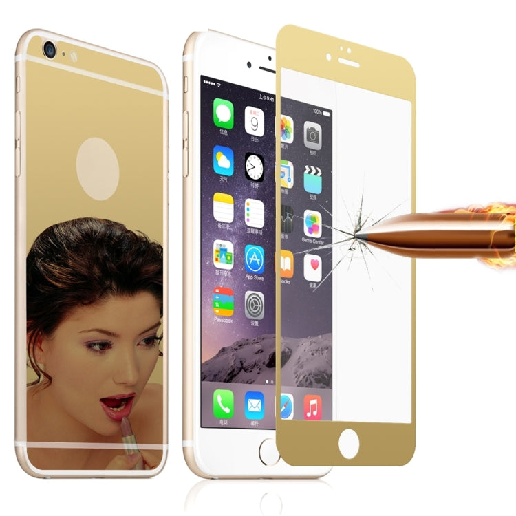 0.3mm Ultra-thin Plating Full Screen Front + Back Color Mirror Tempered Glass Screen Protector for iPhone 6 & 6s