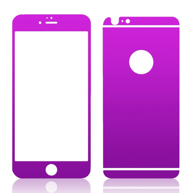 0.3mm Ultra-thin Plating Full Screen Front + Back Color Mirror Tempered Glass Screen Protector for iPhone 6 & 6s