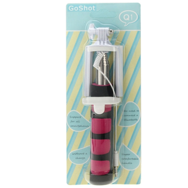 GoShot Photo Pole Selfie Stick Monopod Extendable Handheld Holder with 3.5mm Audio Cable, Max Length: 88cm