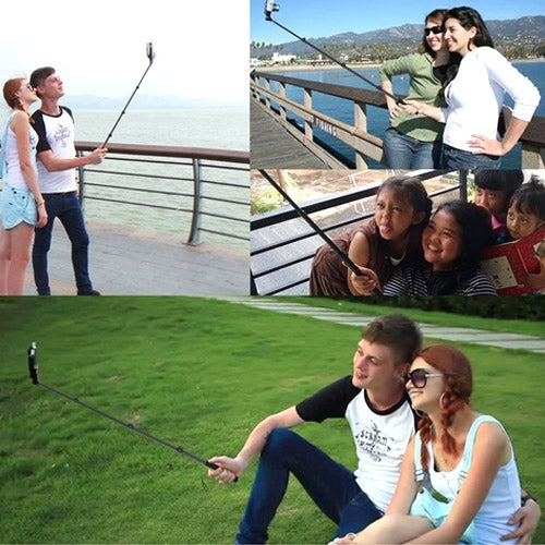 GoShot Photo Pole Selfie Stick Monopod Extendable Handheld Holder with 3.5mm Audio Cable, Max Length: 88cm