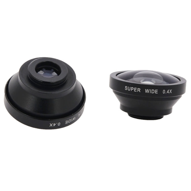 HE-22 Universal Super Wide 0.4X Lens with Clip, For iPhone, Galaxy, Sony, Lenovo, HTC, Huawei, Google, LG, Xiaomi and other Smartphones