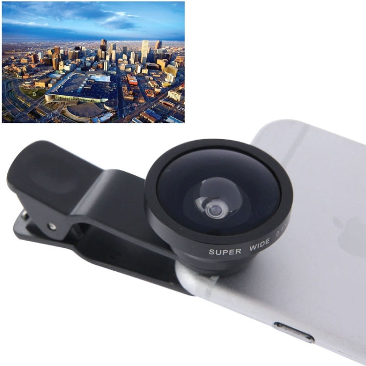 HE-22 Universal Super Wide 0.4X Lens with Clip, For iPhone, Galaxy, Sony, Lenovo, HTC, Huawei, Google, LG, Xiaomi and other Smartphones