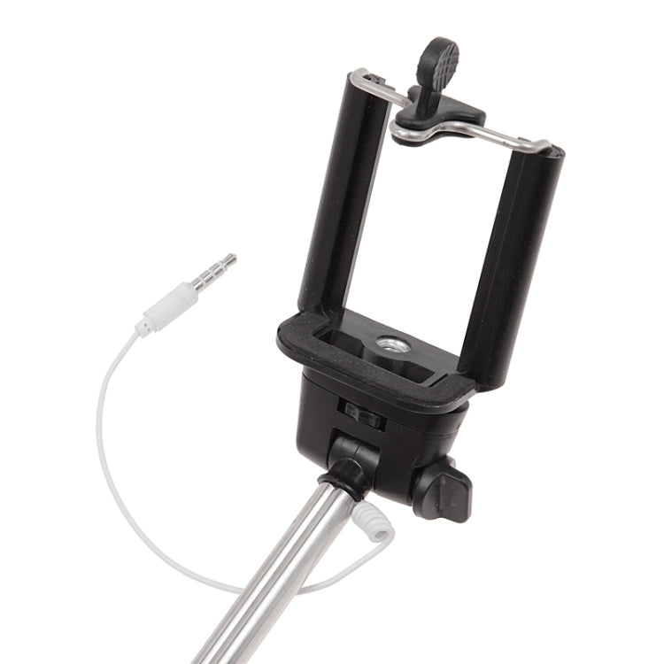 KX-M02 3D Chinese Knot Pattern Wire Controlled Selfie Stick Monopod Extendable Handheld Holder for Camera / Cellphone, Max Length: 90cm(White)