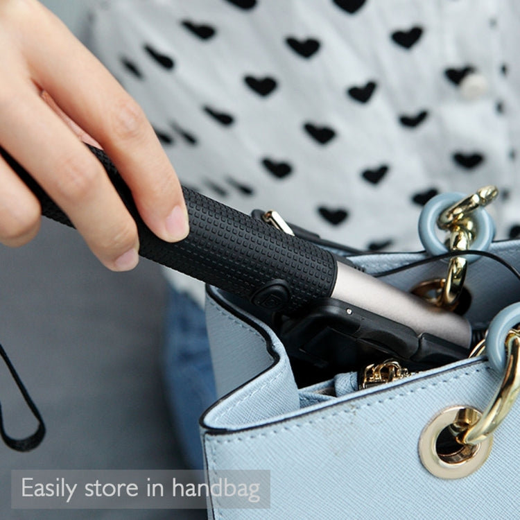 ROCK Portable Wire Control Selfie Stick Monopod Folding Extendable Handheld Holder for iOS & Android Phone, Folded Length: 21cm,