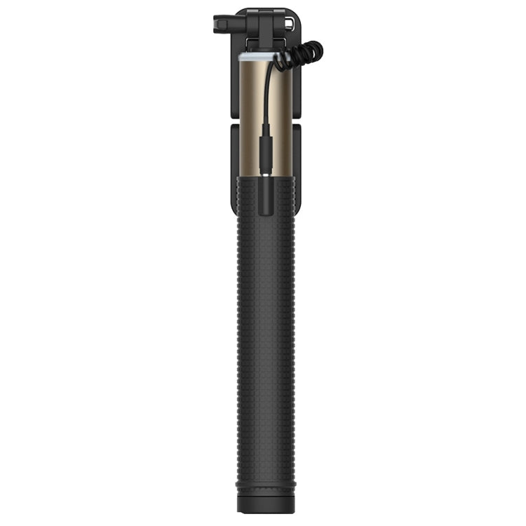 ROCK Portable Wire Control Selfie Stick Monopod Folding Extendable Handheld Holder for iOS & Android Phone, Folded Length: 21cm,