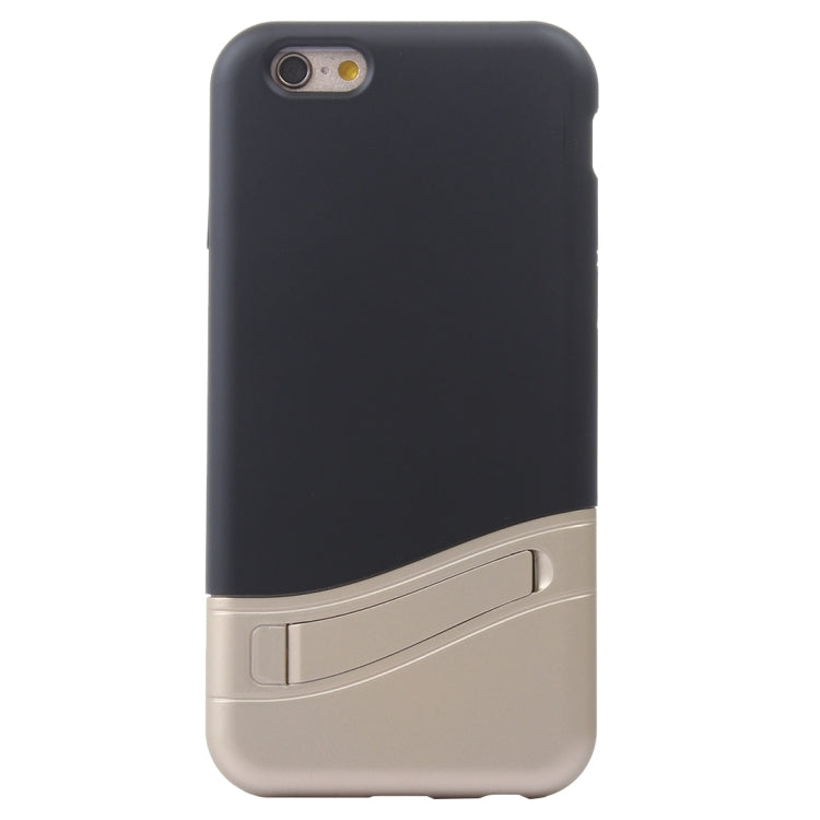 Color Blocking TPU + PC Protective Case with Holder for iPhone 6 & 6s