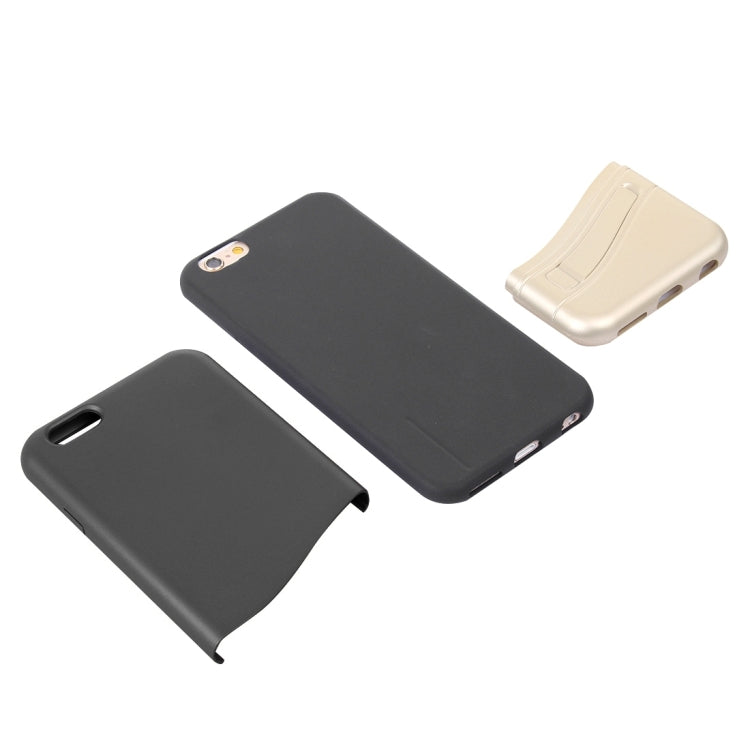 Color Blocking TPU + PC Protective Case with Holder for iPhone 6 & 6s