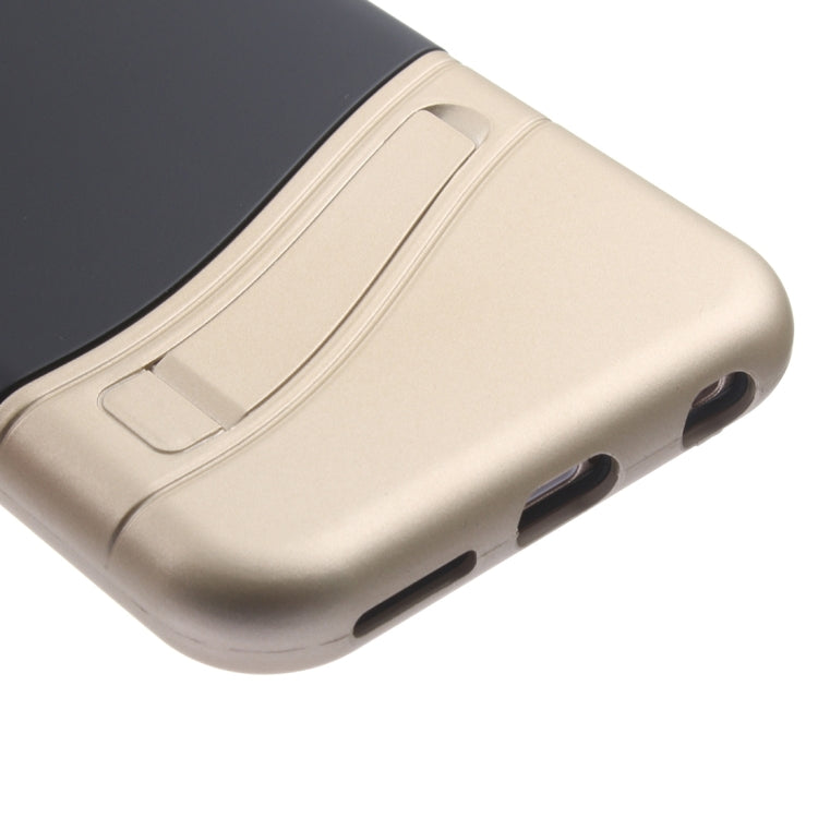 Color Blocking TPU + PC Protective Case with Holder for iPhone 6 & 6s