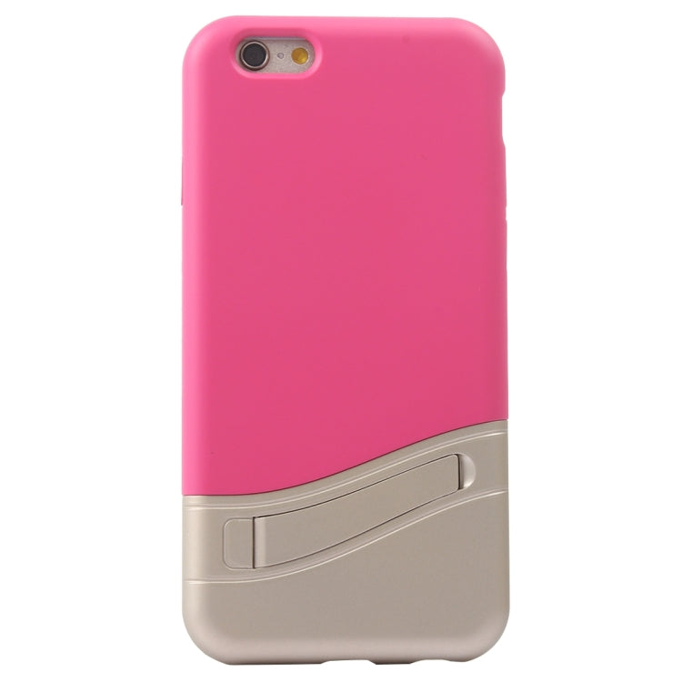 Color Blocking TPU + PC Protective Case with Holder for iPhone 6 & 6s
