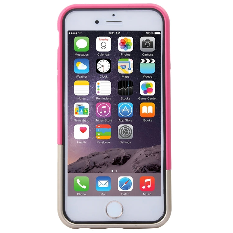 Color Blocking TPU + PC Protective Case with Holder for iPhone 6 & 6s