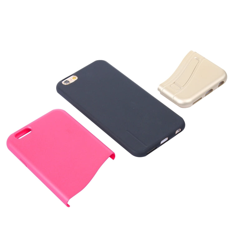 Color Blocking TPU + PC Protective Case with Holder for iPhone 6 & 6s