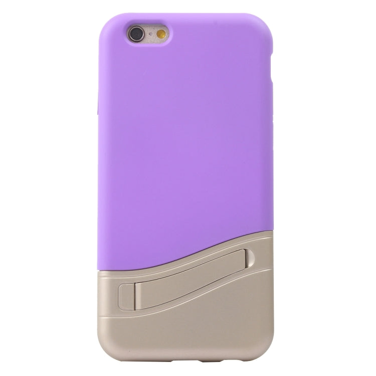 Color Blocking TPU + PC Protective Case with Holder for iPhone 6 & 6s