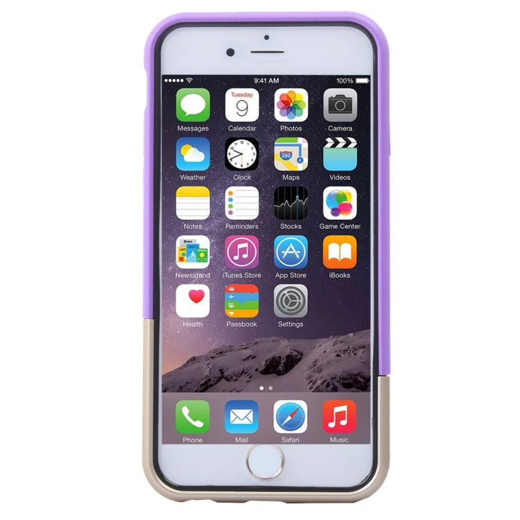 Color Blocking TPU + PC Protective Case with Holder for iPhone 6 & 6s
