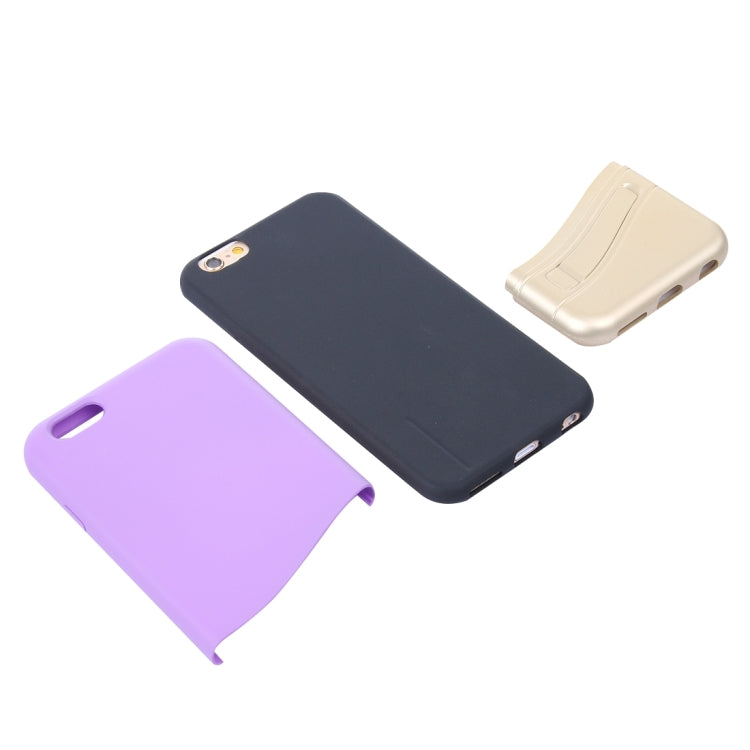 Color Blocking TPU + PC Protective Case with Holder for iPhone 6 & 6s