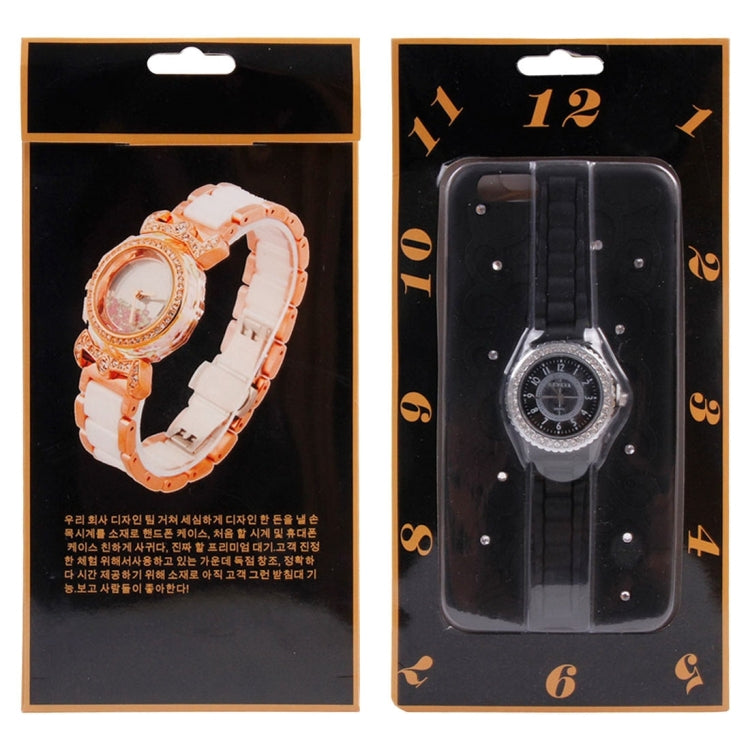 2 in 1 Diamond Encrusted TPU + Metal Combination Case with Watch Holder & Hand Strap for iPhone 6 & 6s