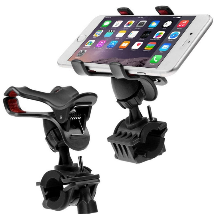 360 Degree Rotation Universal Mobile Phone Motorcycle Bicycle Handlebar Mount Holder for iPhone 6 & 6 Plus / LG / Galaxy S6 / S5, Clip Support Phone Width: up to 10cm(Black)