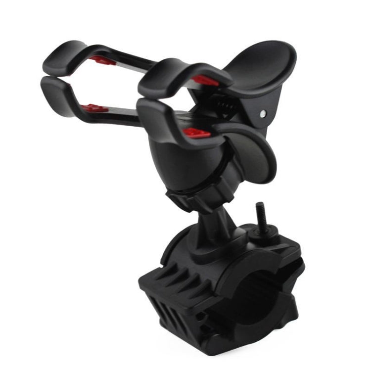 360 Degree Rotation Universal Mobile Phone Motorcycle Bicycle Handlebar Mount Holder for iPhone 6 & 6 Plus / LG / Galaxy S6 / S5, Clip Support Phone Width: up to 10cm(Black)