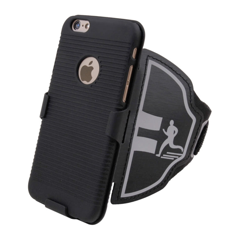Sport Armband Case Hard Back Cover with Back Splint & Keys Bag / Change Pocket / Card Slots for iPhone 6 & 6s