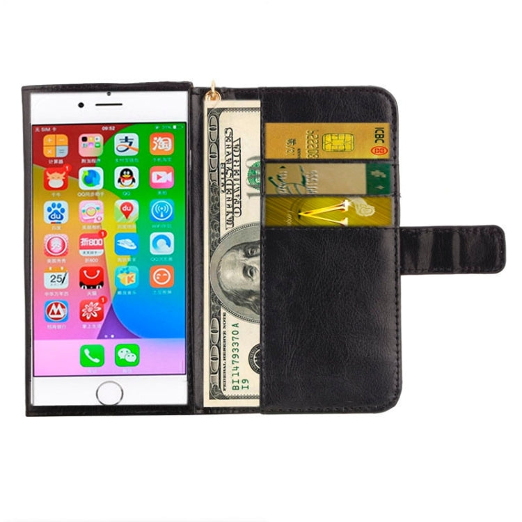 5.0 Inch Universal Crazy Horse Texture Carry Cases with Touch Screen  & Chain & Card Slots for iPhone 6 / 6S / 5 / 5S / 5C  /  Sony Xperia E4 / M4 Aqua