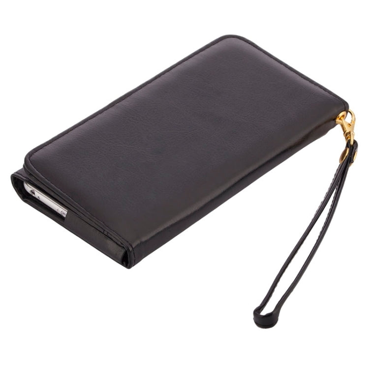 5.0 Inch Universal Crazy Horse Texture Carry Cases with Touch Screen  & Chain & Card Slots for iPhone 6 / 6S / 5 / 5S / 5C  /  Sony Xperia E4 / M4 Aqua