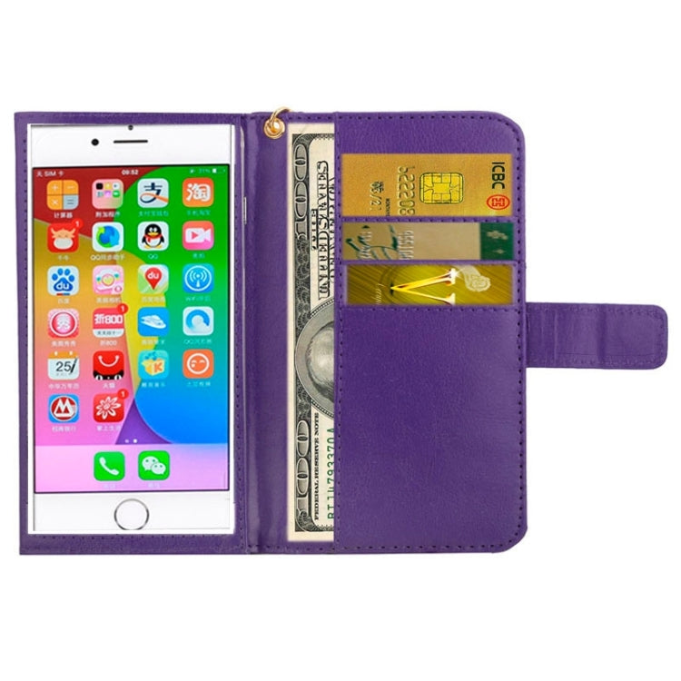 5.0 Inch Universal Crazy Horse Texture Carry Cases with Touch Screen  & Chain & Card Slots for iPhone 6 / 6S / 5 / 5S / 5C  /  Sony Xperia E4 / M4 Aqua