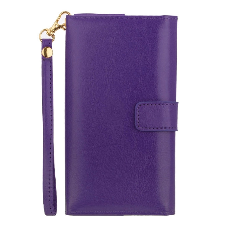 5.0 Inch Universal Crazy Horse Texture Carry Cases with Touch Screen  & Chain & Card Slots for iPhone 6 / 6S / 5 / 5S / 5C  /  Sony Xperia E4 / M4 Aqua