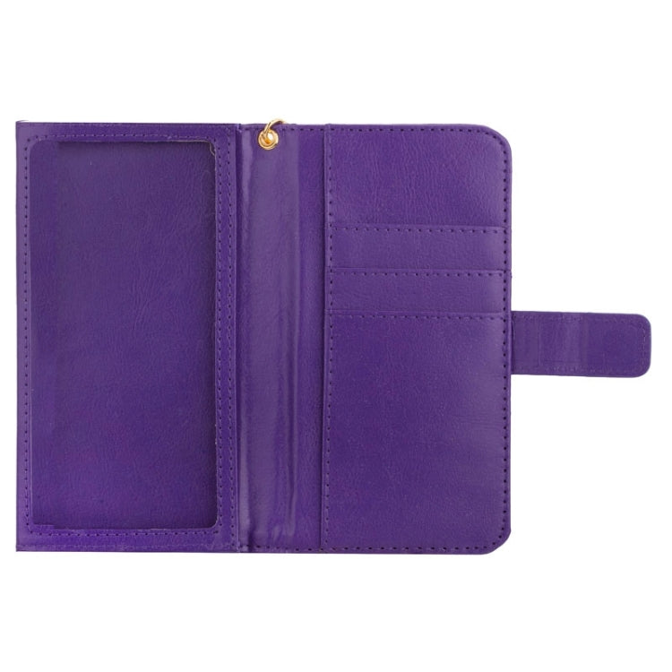 5.0 Inch Universal Crazy Horse Texture Carry Cases with Touch Screen  & Chain & Card Slots for iPhone 6 / 6S / 5 / 5S / 5C  /  Sony Xperia E4 / M4 Aqua