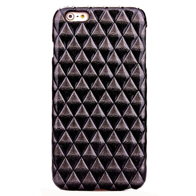 Stereo Diamond Lattice Style PU Paste Skin Plastic Protective Case for iPhone 6 & 6S