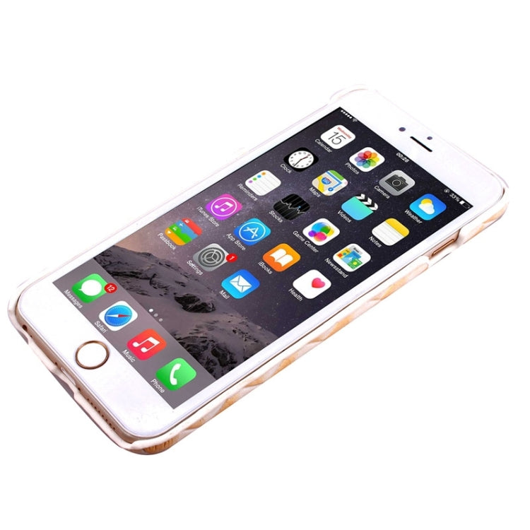 Stereo Diamond Lattice Style PU Paste Skin Plastic Protective Case for iPhone 6 & 6S